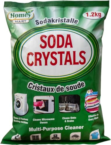 Soda Crystals 1.2kg – Multi-Purpose Cleaner & Degreaser | Removes Stains, Softens Water, Unblocks Drains, Natural Household Cleaner & Laundry Booster