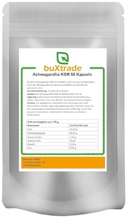 500 g | Ashwagandha KSM-66 | Kapseln | Buxtrade | KSM-66 | Ashwagandha