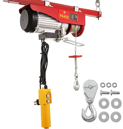SNBGRYE Palan éLectrique à CâBle, Treuil éLectrique/Petite Grue, Hauteur De Levage 12/20/30M, Capacité De Charge 200-1000Kg, avec éLingue Simple (10m/Min)/Double (5m/Min), EntrepôT,600kg-30M