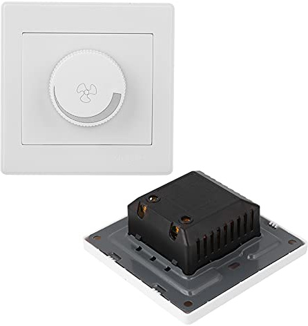 Dimmer Ceiling Light Fan Speed ​​Controller Switch Wall Knob Button AC250V 100W White