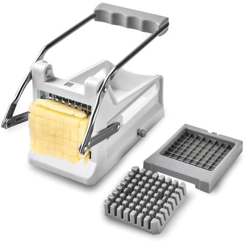 Fuerdich Coupe Frites Manuel pour Pommes De Terre, Coupe Frites INOX, Technologie Decoupe Legumes, Adapté à La Pomme De Terre à La Carotte Au Concombre (L)