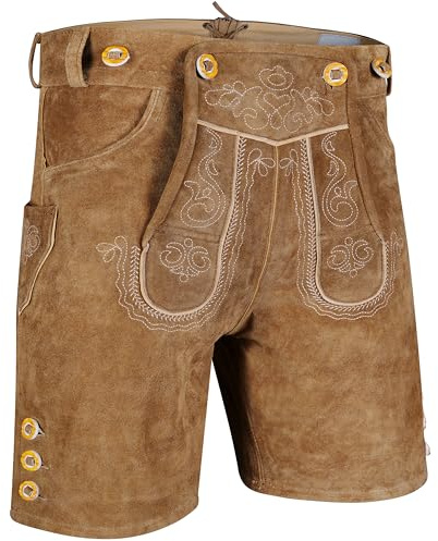 TR Martha Pantaloni in pelle premium da uomo - Eleganti pantaloni tradizionali taglie 46-60 - Pantaloni in pelle di design in 3 varianti di colore, marrone, 54