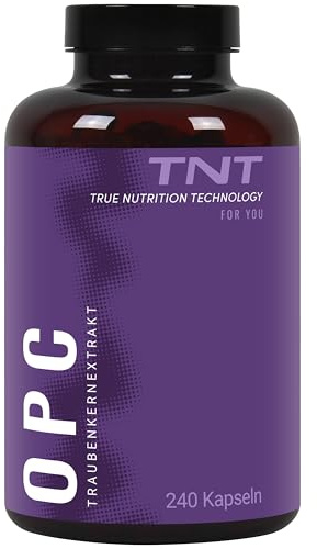 TNT OPC - 240 Kapseln für 8 Monate - 95% reines OPC - Vegan & hochdosiert | 600mg Traubenkernextrakt davon 570mg oligomere Proanthocyanidine pro Kapsel - Trauben aus Italien & Frankreich - Antioxidans