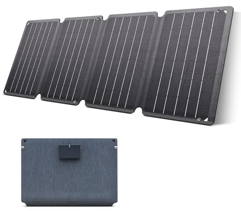 36W Solarladegerät, Solarpanel Faltbare 14V, Mini Solar Ladegerät mit 18W Schnelles Aufladen(1 USB +1 USB A) ideal für Handys, Power Bank, Tablet, Camping, Wandern, RV, usw