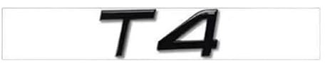 YCDSSM Auto Embleme für Volvo V90 2016-2023, Buchstaben Logo Abzeichen Aufkleber Sticker für Motorhaube Front Karosserie Kofferraum Heckklappen Tuning Styling Zubehör,T4-Black