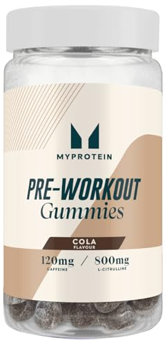 Myprotein Pre-Workout Gummies – Cola Flavour – Energy-Boosting Caffeine Gummies with L-Citrulline, Taurine, and B Vitamins – Fast-Acting & Convenient Pre-Workout Supplement