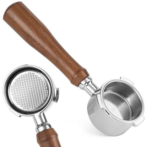 Espresso Bottomless Portafilter 51mm, 51mm Bottomless Portafilter Compatible with DeLonghi Dedica EC680/EC685/EC785/EC820/EC850/EC860 Smeg Coffee Machine（Excluding Upper Filter）