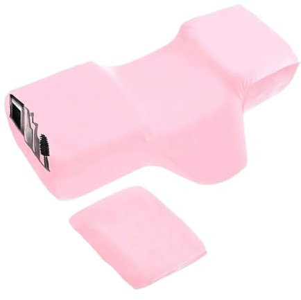 Ergonomische gebogene Matratzenauflage für Schönheitssalons – Rosa Wimpernbett Kissen & Bezug, 180 x 70 cm, Komfort & Unterstützung für Wimpernverlängerungen & Tische