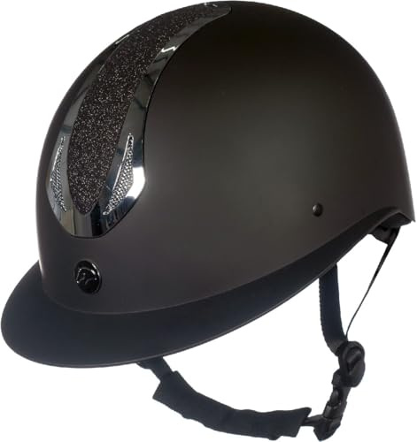 HKM Illusion Hjälm för kvinnor, Svart/Skinande Silver, 61-63 cm