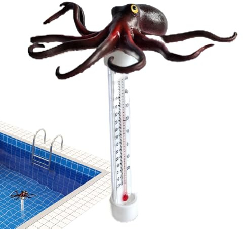 Wasserthermometer - Schwimmendes Poolthermometer | Eisbadthermometer | Poolthermometer | Temperaturleser | Hydromassage-Messgerät für Tiere | A