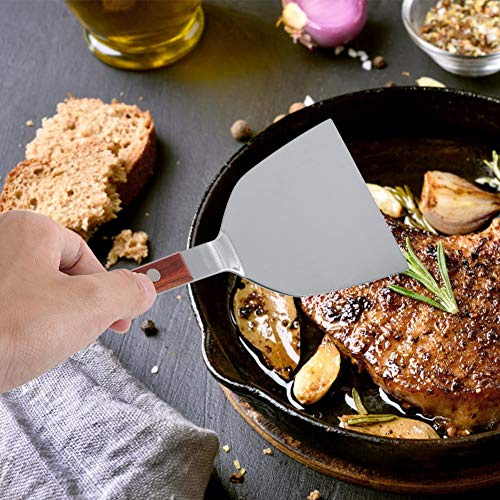 KIMISS Stainless Steel Cooking Shovel - Versatile Barbecue and Pancake Shovel with Comfortable Handle for Kitchen Use
