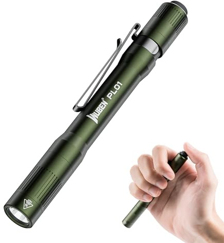 WUBEN PL01 Lampe de poche Led Rechargeable, 650 Lumens Mini Lampe de poche, IP68 Lampe stylo étanche, 4 Modes Lampe Torche de petite taille, Compatible avec 2 piles AAA pour Camping, Réparation