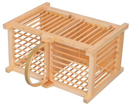 VILLFUL Hamsterkäfig aus Holz mit Nistplatz für Grillen und Kleintiere Vogelkäfig für Mädchen und Mäusekäfig Kompakt und Robust für Reisen und Haltung