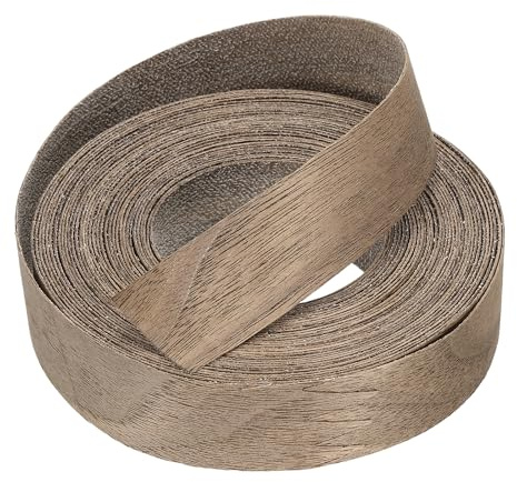 sourcing map 22mmx7.62m Wood Edge Banding,Iron on Edging Strip Black Walnut | Pre-Glued Iron on Edging Strip, Plywood Wood Grain Repair Tape,for Cabinet Repair, Furniture Restoration, Handicraft DIY