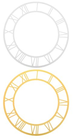 HOMOCONO Orologio Visibili 2 Pezzi Acrilico Adesivi e Parete da Te da Rotondi in Numeri Specchio Classici Fai Decorazione Ufficio Artigianato