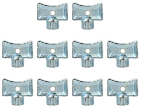 Kisangel 10pcs Radiator Bleed Keys Heating Radiator Wrenches Square Socket Valve Tools for Bathroom Towel and Home Heating Systems