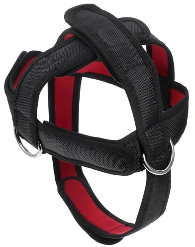 SEWACC Équipement D'entraînement du Cou en Néoprène Noir Harnais D'entraînement de Tête Confortable pour Réduire la Fatigue des Épaules, Aide à L'entraînement du Cou