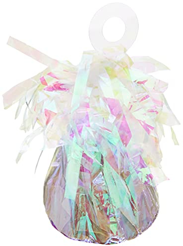 amscan 991365-15 - Fringed Foil Balloon Weight - 170 g, Iridescent, One Size