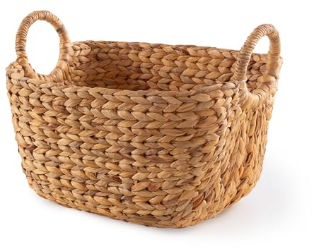 Compactor – Panier de rangement tressé en jacinthe d’eau taille L – Rangement étagères et armoires