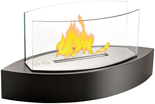 Carlo Milano Tischfeuer: Tischkamin mit Edelstahlkammer für Bio-Ethanol (Ethanol Tischfeuer, Bioethanol, Standfeuer)