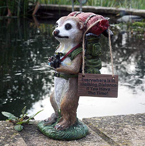 Wandern Jodie Erdmännchen Kunstharz Garten Ornament