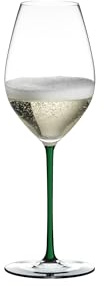 RIEDEL FATTO A MANO BY Champagner Weinglas - Grün - Einzelpackung, Schaumweinglas, Kristallglas, Spülmaschinenfest - 4900/28G