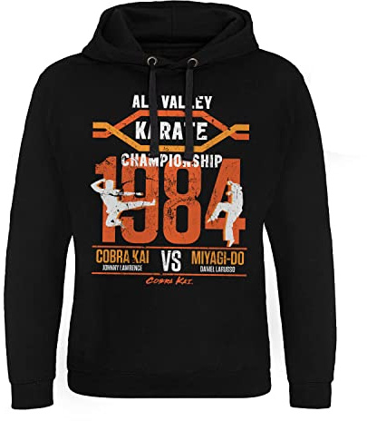 Cobra Kai Officiellement sous Licence All Valley Karate Championship Epic Sweat À Capuche (Noir)