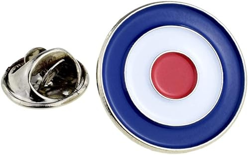GBJUK RAF Roundel Mod Pin de solapa con cierre de mariposa en la parte trasera, Metal