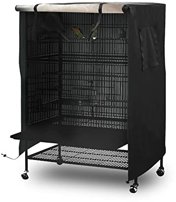 Yuehuamech Vogelkäfig-Abdeckung, wasserdicht, Sonnenschutz, extra groß, staubdicht, für Sittiche, Wellensittiche, Aras, 130 x 96 x 59 cm