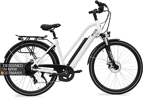 AsVIVA B15 E-Bike 28 Zoll für Herren & Damen – Pedelec mit 250W Bafang Hinterradmotor – 36V 14Ah Samsung Akku – 7-Gang Shimano – Tiefeinsteiger – LED-Display – Citybike Trekkingrad Elektrofahrrad