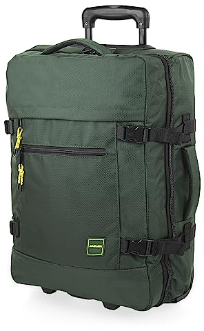 JASLEN - Valigia Bagaglio a Mano 55x40x20 Semirigido. Trolley Bagaglio a Mano. Valigie Trolley Piccolo da Viaggio. Materiale Polyester Resistente e Super Leggero, Cachi