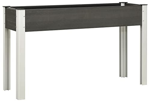 vidaXL Garten-Hochbeet Grau 120x40x75 cm WPC