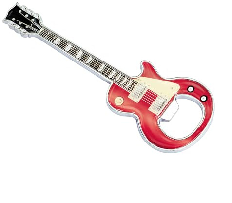 LanHong 1 Piece/Set Bottle Opener Beer Bottle Openers Guitar Shaped Bottle Opener Guitar Gift Kitchen Gadgets for Drinkers Music Guitar Lover(Red)