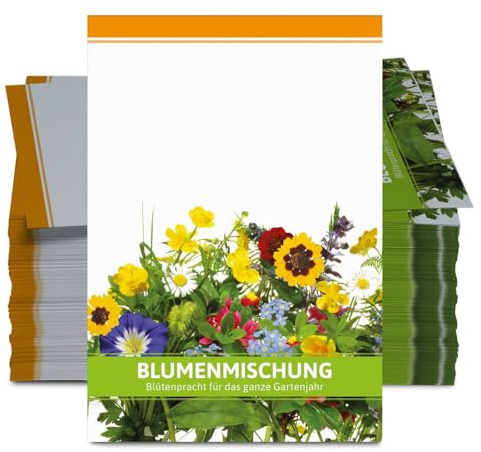 FLORTUS Blumenmischung für Gastgeschenke | Blumensamen Mischung für Bienen & Insekten als Dankeschön Geschenke & Werbegeschenke