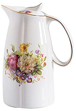 Carafe Eau Pichet en céramique de grande capacité avec poignée Théière en céramique résistante à la température élevée for les boissons, le thé, le lait, le vin (50,7/67.6Oz) Pichet à Thé Glacé(A,S)