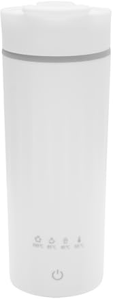 Pequeño hervidor de agua portátil,Vaso aislante para calefacción eléctrica,Calentador con ajuste de temperatura Apagado automático,Sopa de té de café blanco