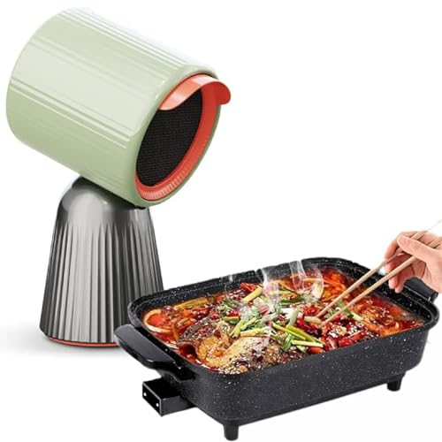 XNXYSMKJ Mini Tabletop Range Hood, Adjustable Mini Range Hood, Strong Suction/low Noise, Kitchen Barbecue Hot Pot Remove Oil Smoke (Green)