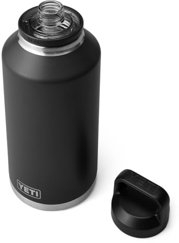YETI Rambler Bottle Chug, Vaccum Insulated Stainless Steel Bottle with Leakproof Chug Cap, Black, 64 oz (1.9 L)