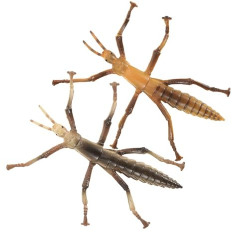 BESTonZON 2st Stabinsektenmodell -insektenforscher-kit Insektenfänger Gefälschte Stabheuschrecke Insekten-Statue-skulptur Modell Einer Stabheuschrecke Insekten Figur Plastik