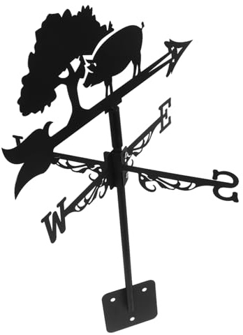 CAXUSD Girouette Cochon pour Jardin et Toit Décoration Extérieure Indicateur de Direction Vent Installation Facile Résistante Aux Intempéries Accessoire de Jardin Pratique