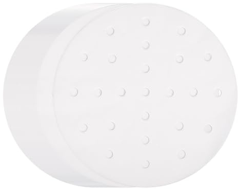 QUARKZMAN 100 Stück Airfryer Backpapier, 18cm Runde Air Fryer Paper Perforiertes Backpapier, Antihaft Wasserdicht Ölfest, für Heißluftfritteuse, Bratpfanne, Ofen, Fritteuse, Weiß