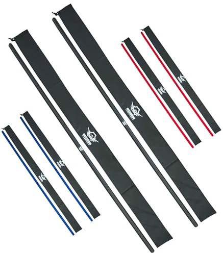 Martial Arts Armory Foam Padded Bo Staff with Carry Bags, Training and Practice Set, 2-Pack (Black, 4 ft.)