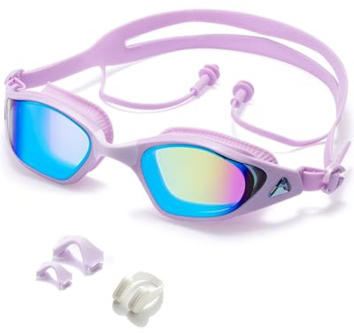 Swim Goggles Anti-Fog UV Protection Leak-Proof Swimming Goggles for Men Women Teens Adults Pool Swim Glasses,Suitable for Indoor/Outdoor Swimming