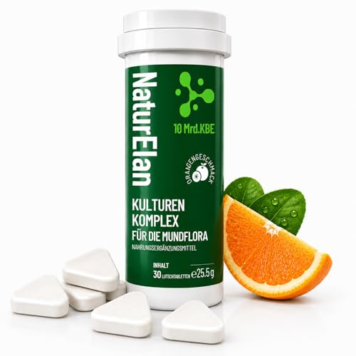 Orale Biotics Lutschtabletten - 10 Mrd. KBE/Lutschtablette, Sugar Free | Vegan, mit Spezielle Bakterienkulturen, Orangengeschmack, Einfache Einnahme ohne Wasser, 30 Lutschtabletten