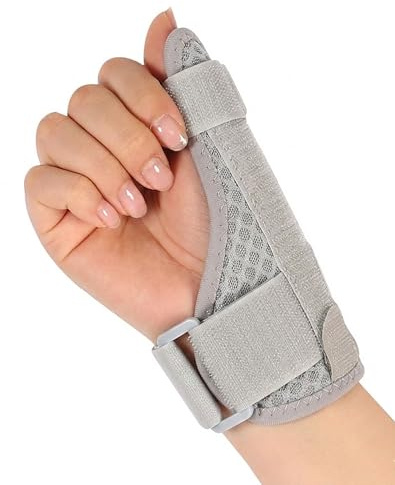 ZAMXHUG Férula de Pulgar Reversible, Muñequera, Muñequera para Tendinitis, Férula Túnel Carpiano, Soporte para Pulgar, Estabilizador Artritis, Alivio del Dolor (Gris)