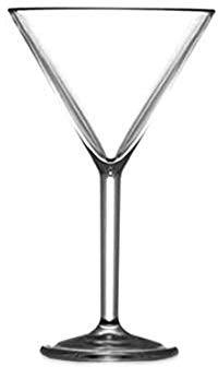 We Can Source It Ltd - 4 x Premium Polycarbonate Plastic Martini Cocktail Glasses - Reusable Martini Glasses for Serving Cocktails - Ideal for Picnics Outdoor Pool, BBQ, Garden