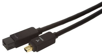 Techlink FireWire 800/FireWire 400, 2m Mini FireWire 400 Negro - Adaptador para Cable (2m, FireWire 800, Mini FireWire 400, Male Connector/Male Connector, 2 m, Negro)