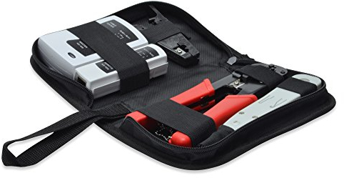 DIGITUS LAN Network Tool Set - Network Tester - Crimp Pliers - Cutting & Stripping Tool - LSA Insertion Tool