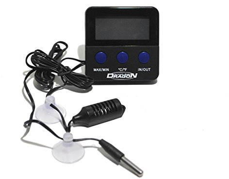 Dragon - Digitales Thermometer/Hygrometer für das Terrarium mit 2 Fernfühler