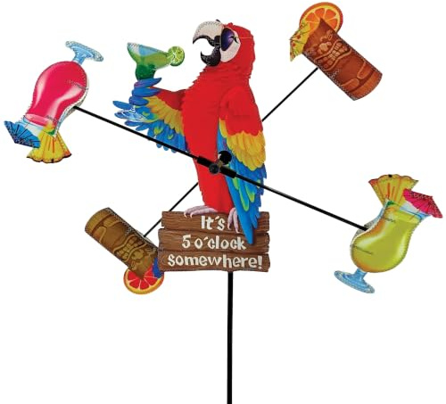 Premier Kite pkgiip12 Wetterfahne Vogel Papagei, Mehrfarbig, 28 x 26 x 111 cm